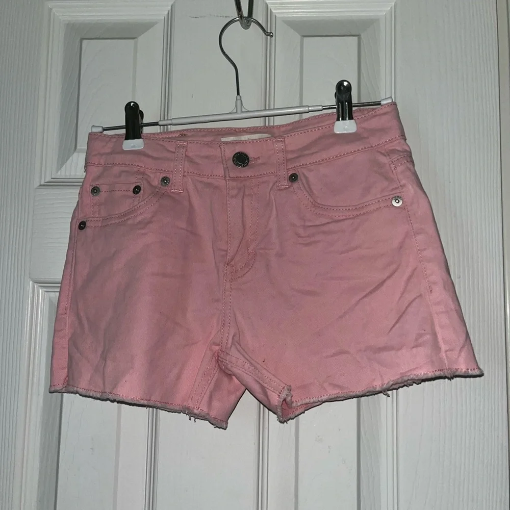 Levi's Kids Pink Denim Shorts